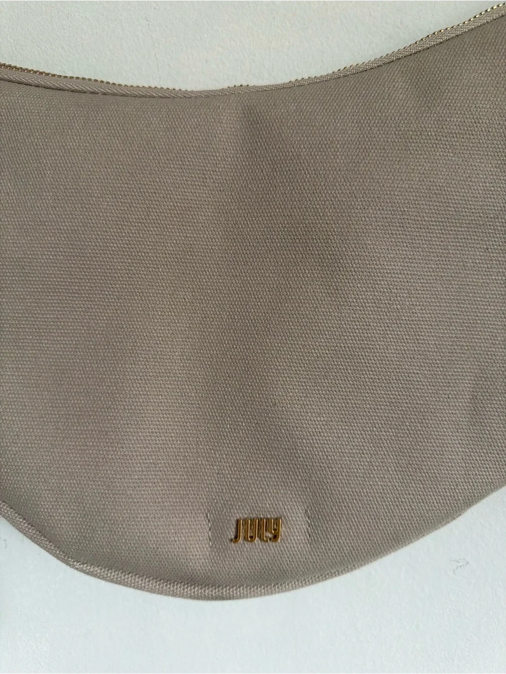 Minimalist Taupe Crossbody Bag with Adjustable Strap